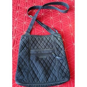 Vera Bradley Quilted Crossbody Bag Navy Blue Signature Floral Lining